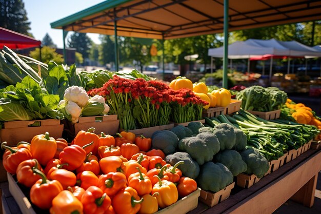 Lokaler Bauernmarkt mit super frischen Produkten