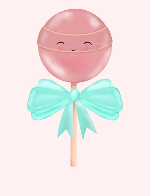 Lollipop caramelo espiral chupador en palo juego de remolino de azúcar lollipop dulce del arco iris aislado