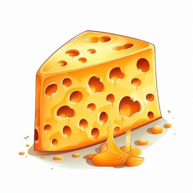 lonchas de queso ilustración vectorial realista 3d