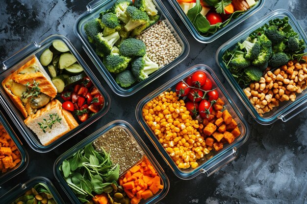 Loncheras con comida saludable