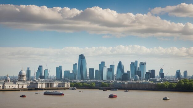 Londoner Skyline von Greenwich aus