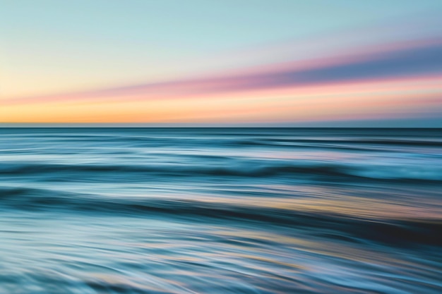 Long exposure de las olas marinas al atardecer Fotografía de paisajes marinos de larga exposición