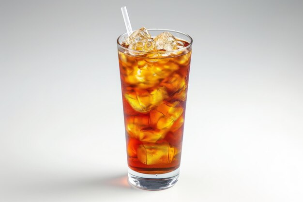 Long Island Iced Tea auf schlichtem weißem Hintergrund Produktfotografie