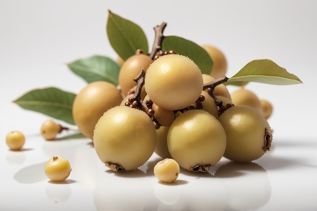 Longan fresco isolado em um fundo branco