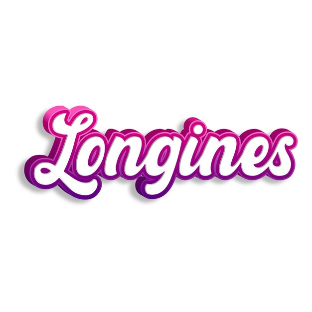 Foto longines tipografia 3d design amarelo rosa branco fundo foto jpg