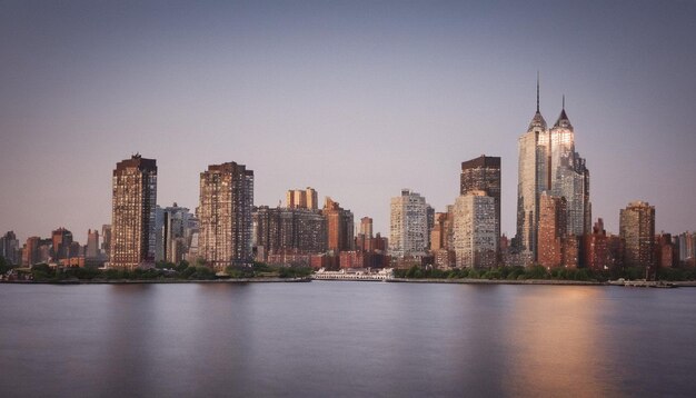 Longislandcitynycskyline HD 8K papel pintado Imagen fotográfica de stock