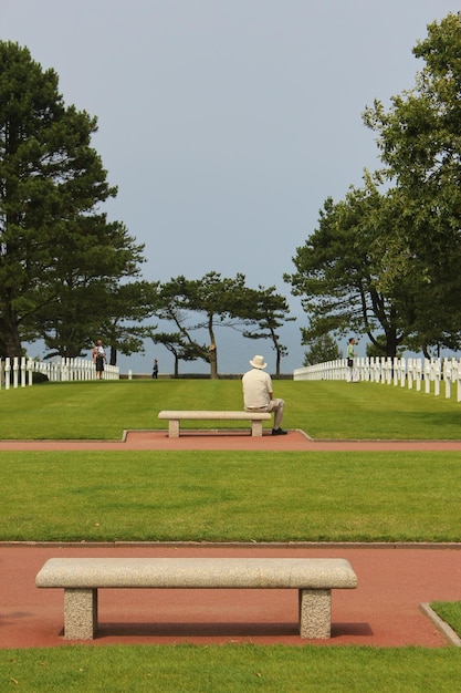 LonguessurMer Normandie Frankreich 29. Mai 2019 Amerikanischer Soldatenfriedhof in Colleville