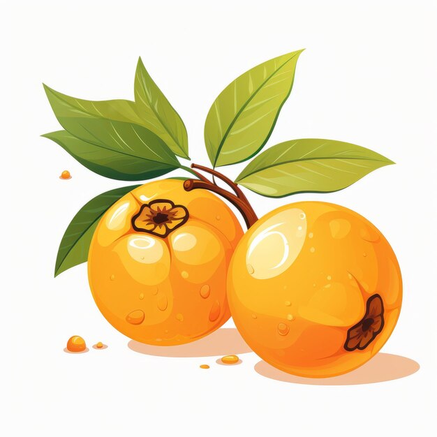 Loquat isolado em fundo branco