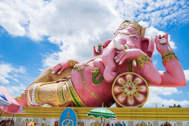 Lord Ganesh große Statue rosa Schlaf