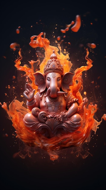 Lord Ganesh-Plakat für Ganesh Chaturthi, ein indisches religiöses Fest