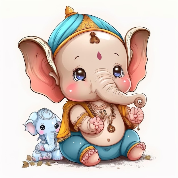 Lord Ganpati Hintergrund für das Ganesh Chaturthi Festival in Indienillustration