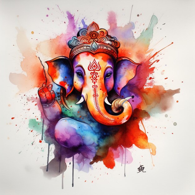 Lord Ganpati Hintergrund für das Ganesh Chaturthi Festival in Indienillustration