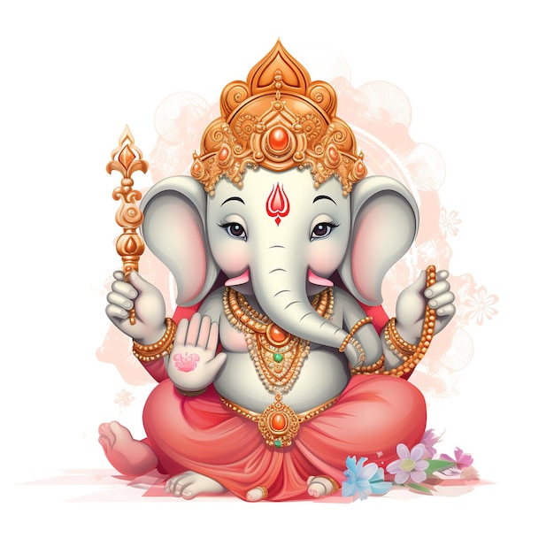 Lord Ganpati über Ganesh Chaturthi Hintergrund Generative KI