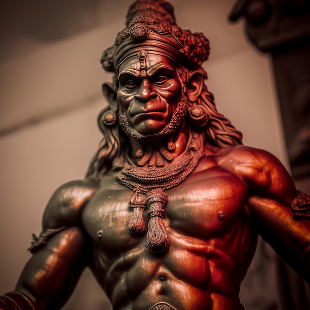 Lord Hanuman Gott Thema beste Kunst hyperreales Bild generative KI