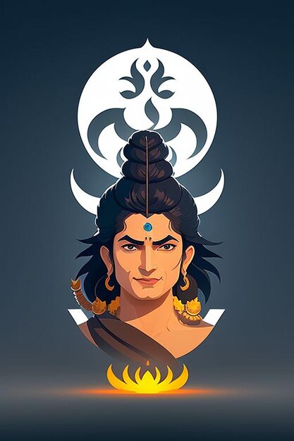 Lord Shiva-Ikone Maha Shivaratri 2024 Bilder