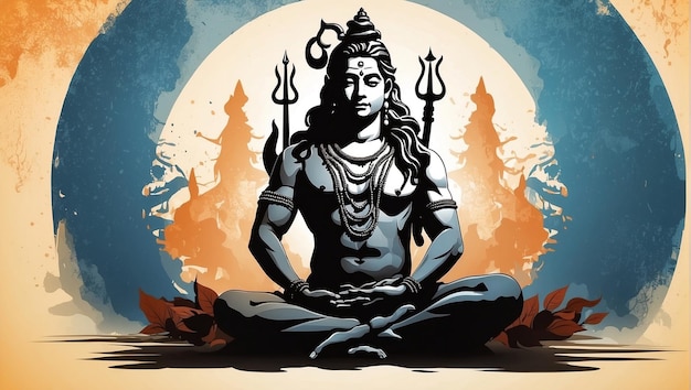 Lord_Shiva_Silhouette com ioga