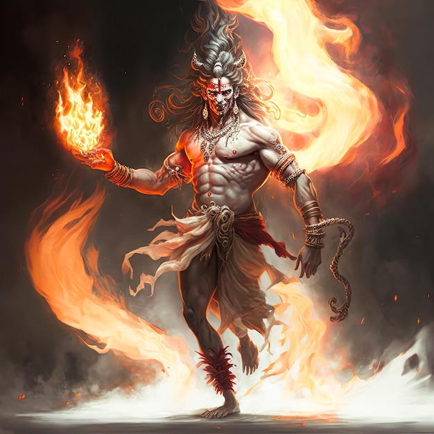 Lord Shiva tanzt und tut Tandav im Zorn