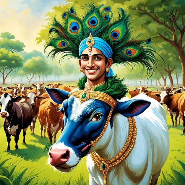 Lord Shree Krishna imagem de fundo