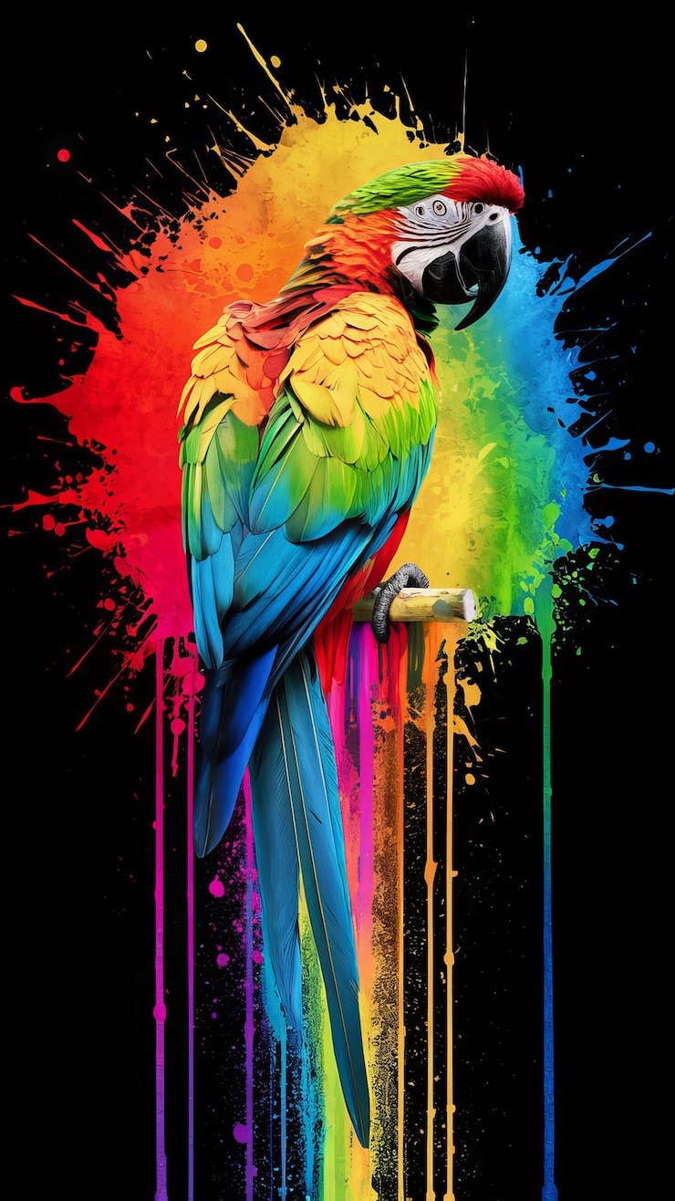 Foto un loro colorido generado por ai