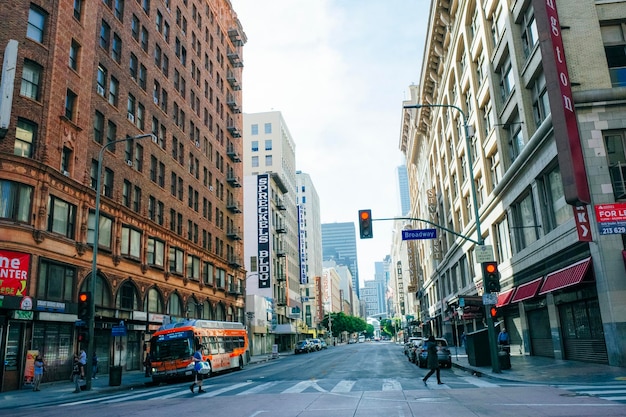 Foto los angeles califórnia eua 2 de março de 2024 rua no centro da cidade