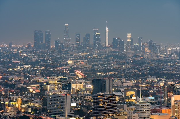 Los Angeles-Stadtbild-Sonnenuntergang