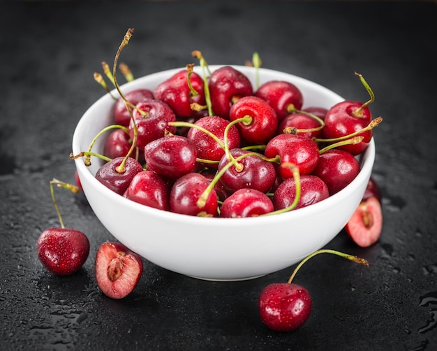 Losa de Pizarra con Cerezas