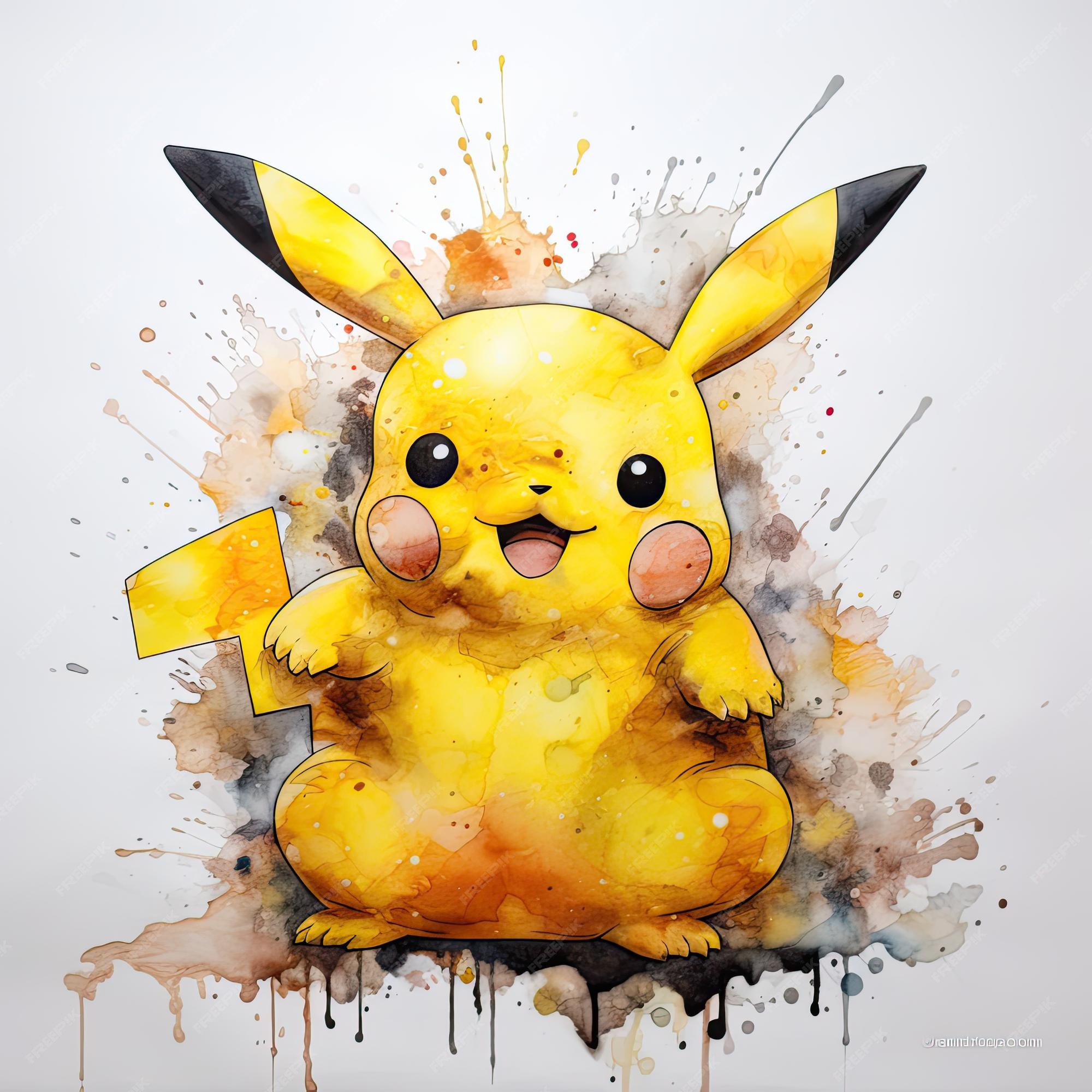 Louco pikachu esboço caricatura acidente vascular cerebral doodle  ilustração vetor mão desenhada mascote clipart