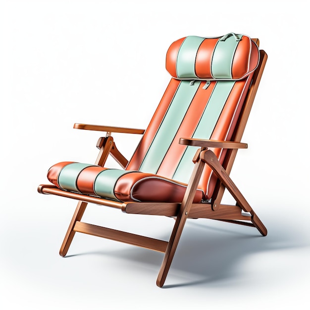 Lounge Chair isoliert auf weißem Hintergrund mit Clipping-Pfad