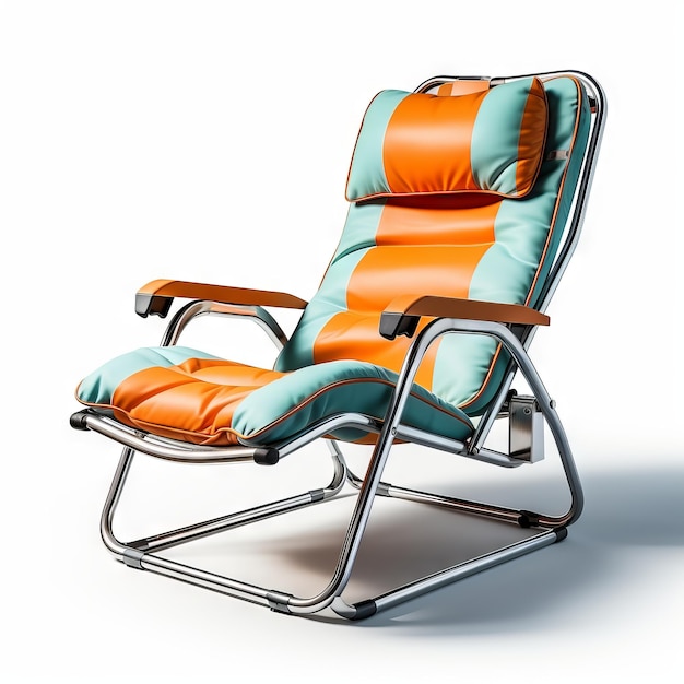 Lounge Chair isoliert auf weißem Hintergrund mit Clipping-Pfad