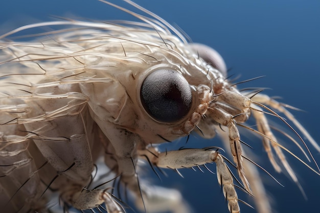 Louse inseto de perto da família Phthiraptera