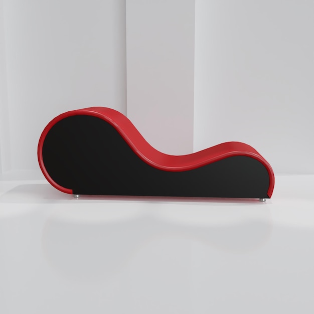 Love Chair in roter und schwarzer Farbe