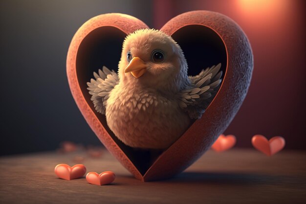 Love Chick Una conmovedora sorpresa para el día de San Valentín de parte de un tierno pollito