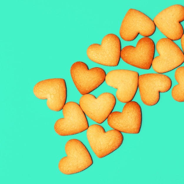 Foto love cookies arte minimalista em cores doces