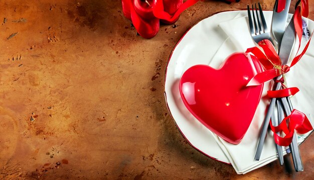 Foto lovefilled delights un encantador surtido para la cena del día de san valentín con amplio espacio para copiar