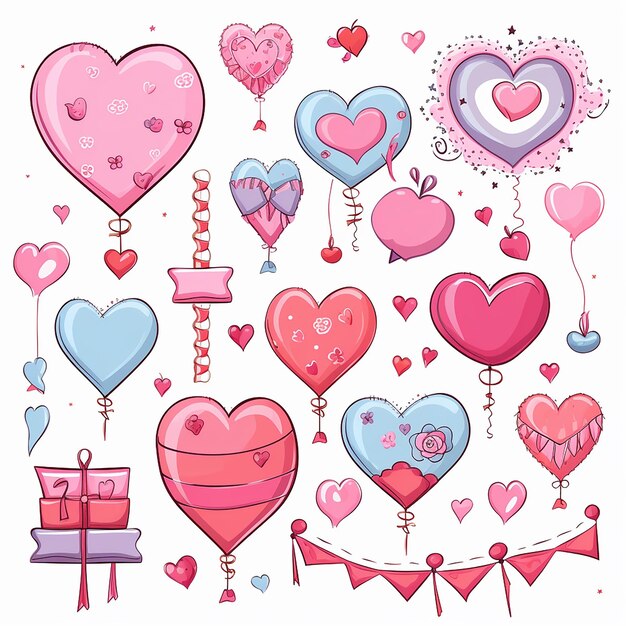 Lovely Valentine Decor Cute Valentine Decorações Clipart