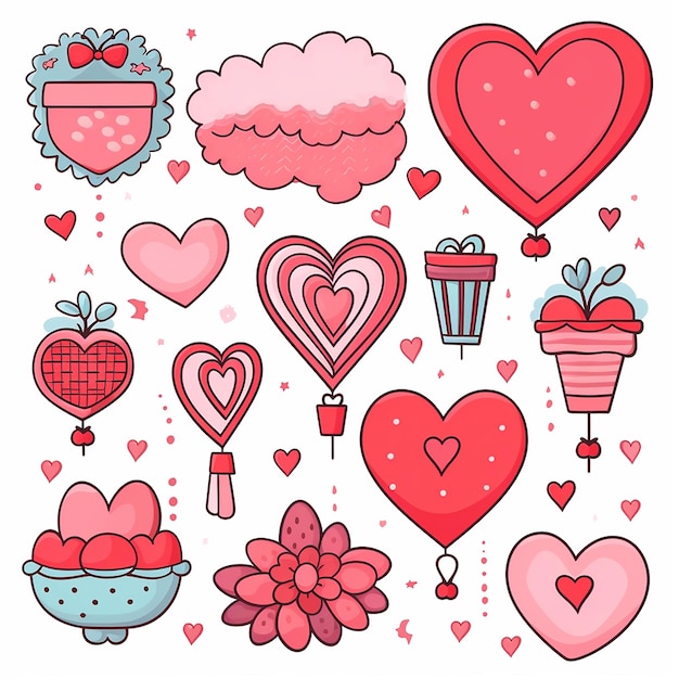 Lovely Valentine Decor Cute Valentine Decorações Clipart