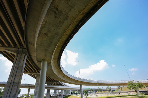 Low Angle View Betonautobahnbrücke