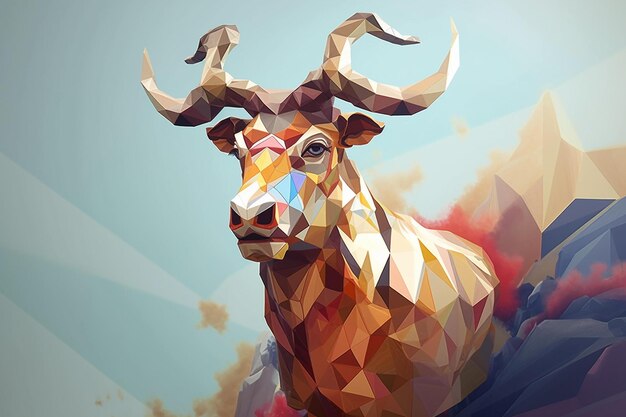 Low poly 3d ilustración vector lindo dibujos animados polígono arte stock imágenes renders fotos imágenes