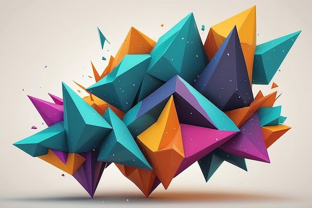 Low Poly abstrakte Kunst