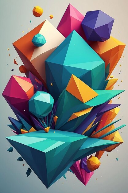 Low Poly abstrakte Kunst