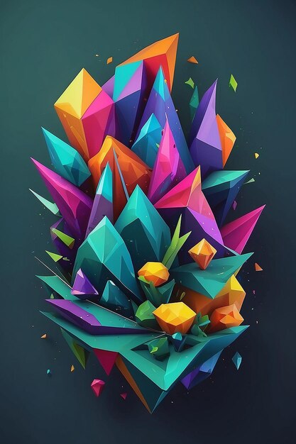 Low Poly abstrakte Kunst