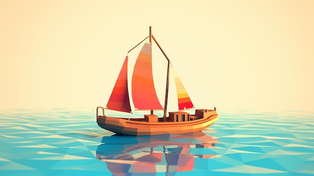 Low-Poly-Fahrzeuge, 3D-Illustration, Cartoon-Vektor, niedliche Polygon-Kunst, Archivbilder, Rendering von Fotos, Bild