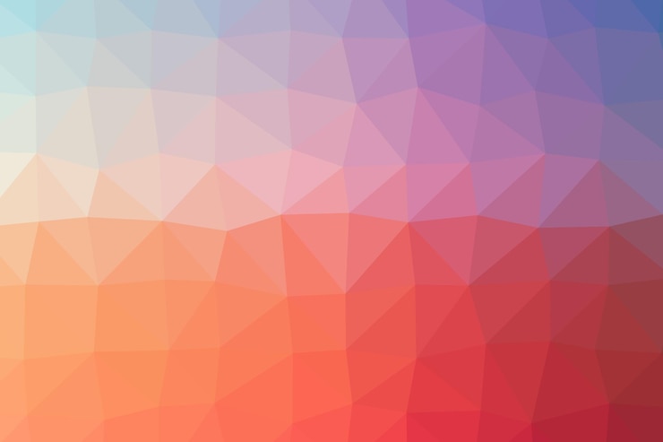 Foto low poly - fondo geométrico abstracto colorido con polígonos triangulares.