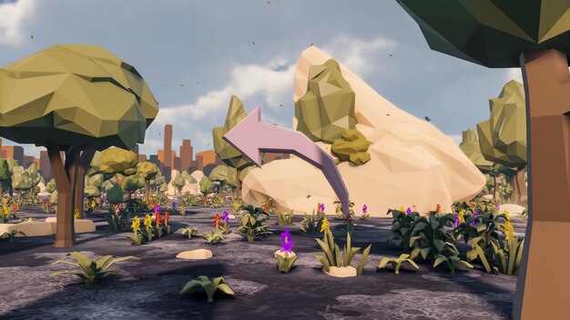 Low-Poly-Planet Erde weiße Landschaft Hintergrund nachhaltige Entwicklung Ökologie-Konzept 3D-Rendering