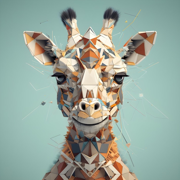 Low-Poly-Tierkunstillustration