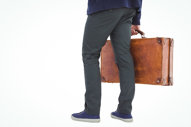 Foto low section of man with briefcase