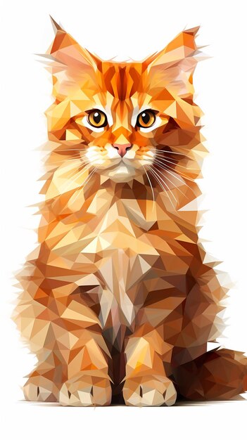 Foto lowpoly de gato