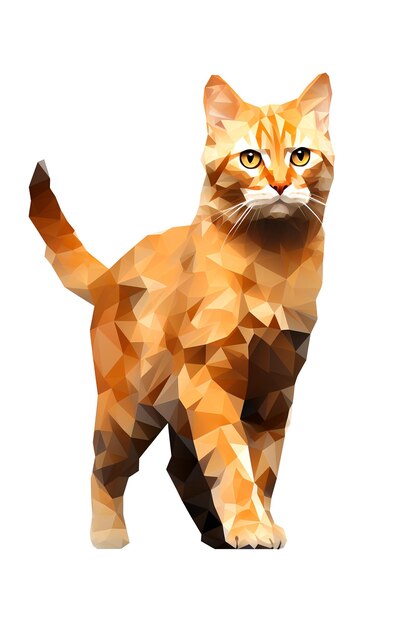 Foto lowpoly de gato