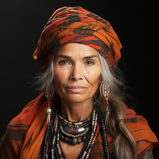 Ältere indische Frau Frauentag Tradition und Kultur KI-generiert