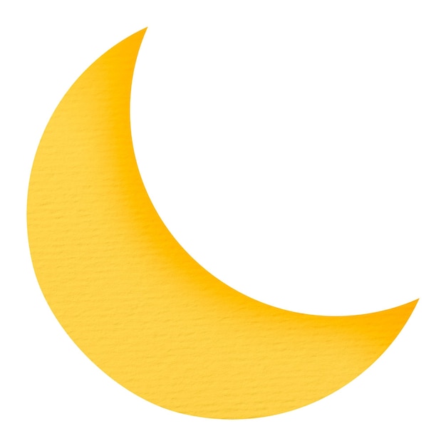 Lua crescente adesivo de papel png de artesanato fundo transparente